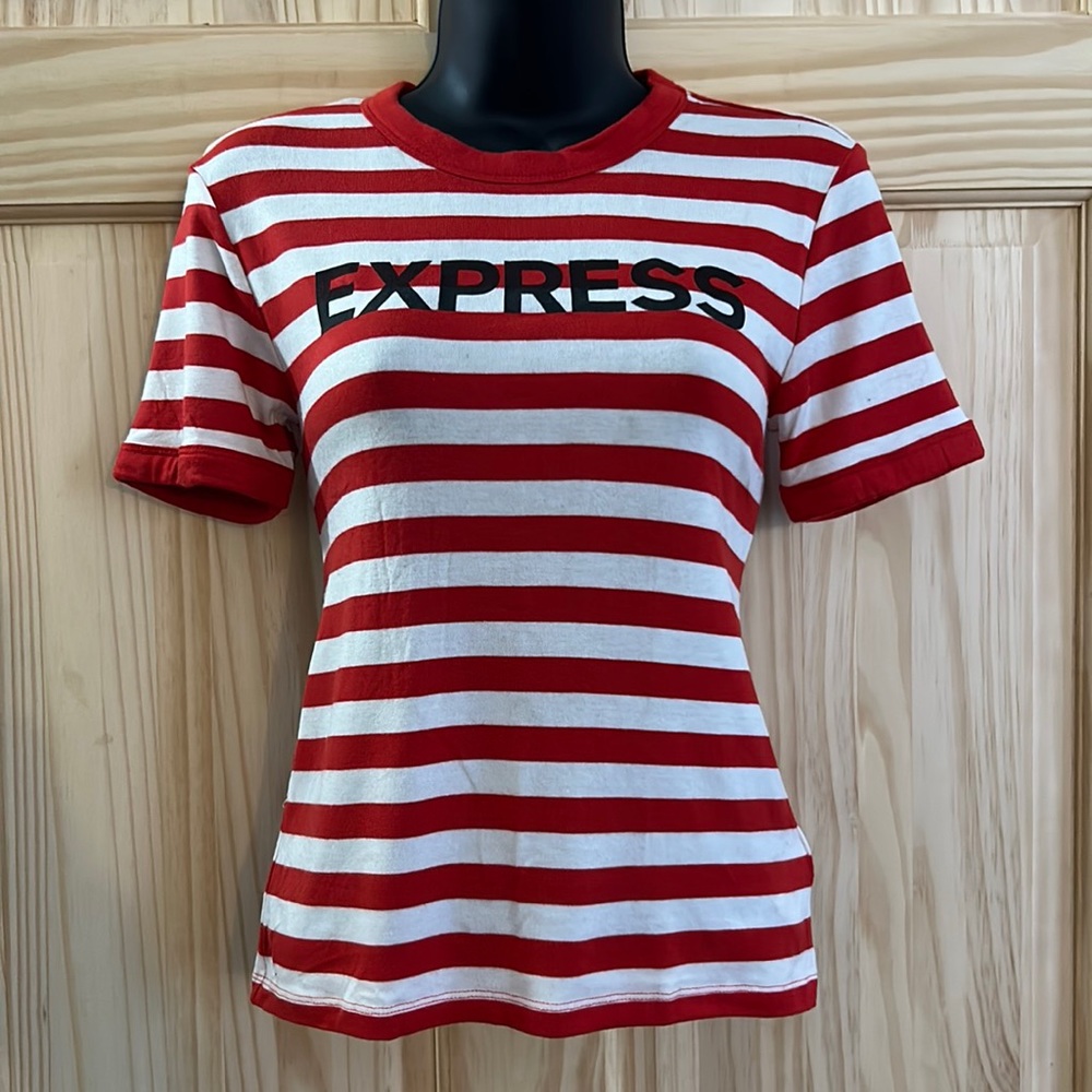 Express striped ringer tee shirt